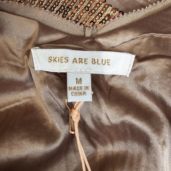 Skies Are Blue Metallic Bronze Top - Picture 2 of 9